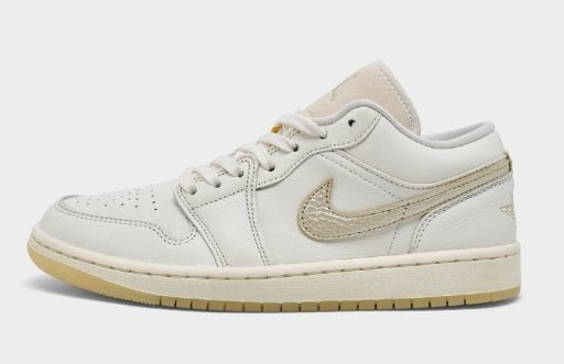 Nike Women's Air Jordan I Low SE Shoes (Sail/Pale Ivory/Team Gold) Deal