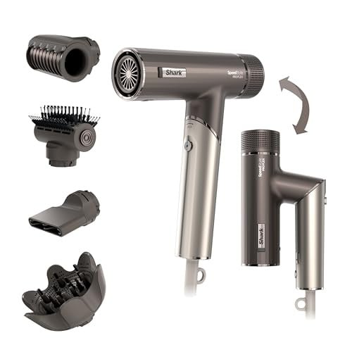 Shark SpeedStyle Pro Flex High-Velocity Hair Dryer + Accessories (Mocha Silver)