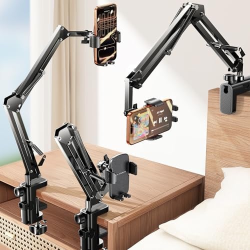 Lisen Carbon Steel Adjustable Phone Holder Desk Mount Deal