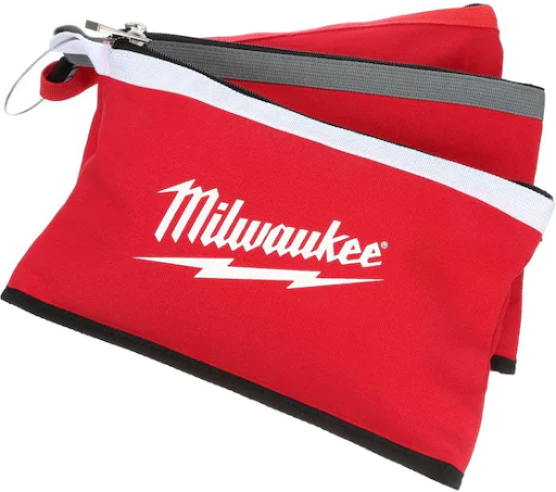 Milwaukee 12 in. Zipper Tool Bag Multi-Color (3-Pack)