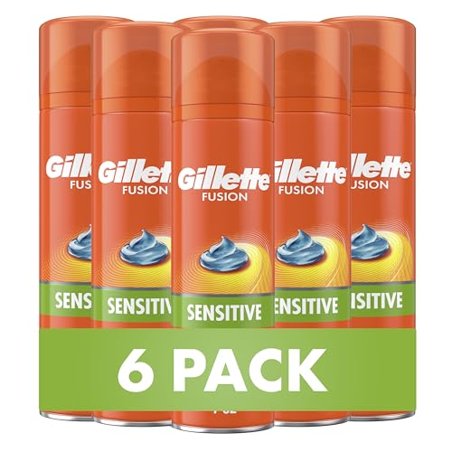 Gillette Fusion5 Ultra Sensitive Shave Gel 6-Pack, 7oz