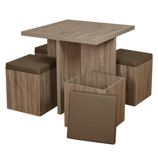 Mainstays 5-Piece Dexter Dining Room/Kitchen Set with Storage Ottoman
