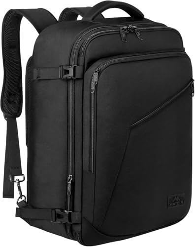 Matein Expandable Carry-On Travel Backpack 45L (Black) Deal