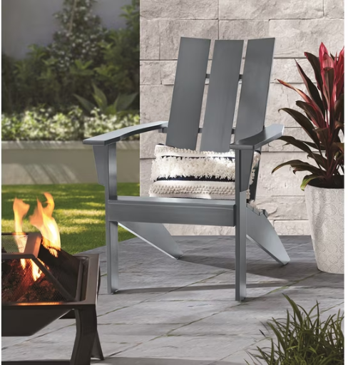 Mainstays Wood Outdoor Modern Adirondack Chair (Grey) Deal