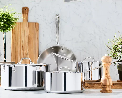 All-Clad D3 7-Piece Stainless Steel Cookware Set