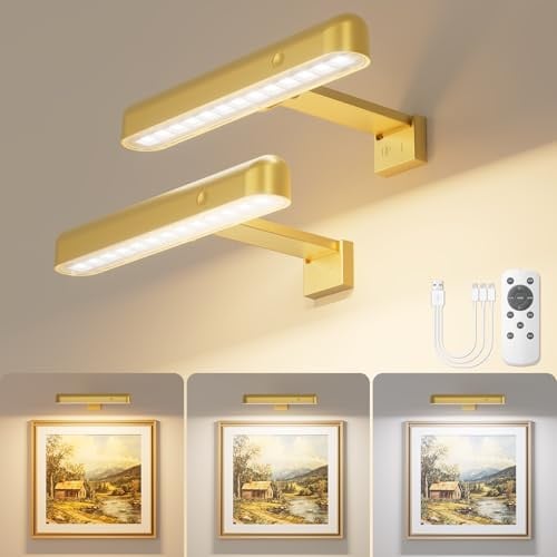 (Prime Deal) VOLISUN Cordless Rechargeable Picture Lights for Wall 2-Pack