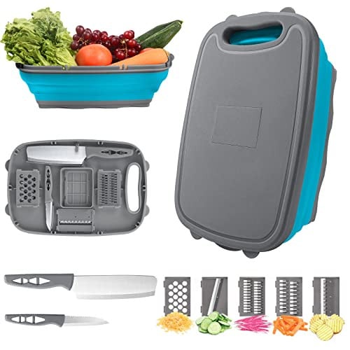 9-In-1 Collapsible Multi Chopping Camping Cutting Board