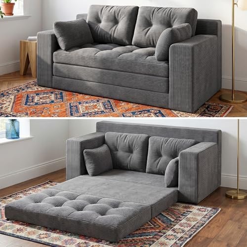Homkdom Boneless Fold-Out Convertible Loveseat Sleeper 58.6"