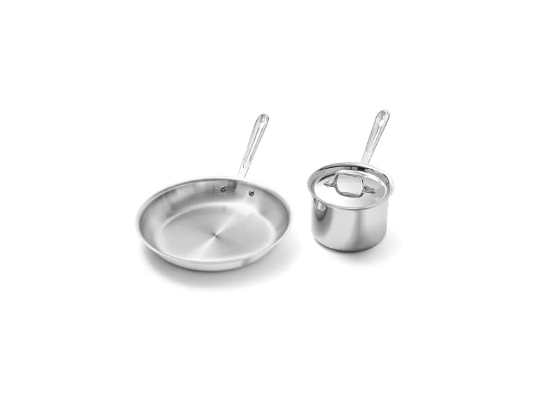 All-Clad D3 Stainless Steel Cookware Set, 3-Piece (Mobile App Deal)