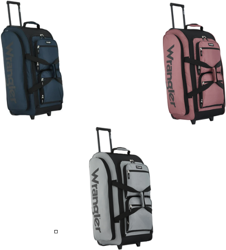 Wrangler 30-inch Large Checked Multi-Pocket Upright Rolling Duffel Bag