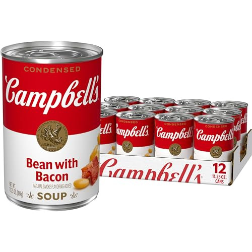 Campbell's Condensed Bean with Bacon Soup 11.25 Ounce Can (Pack of 12)