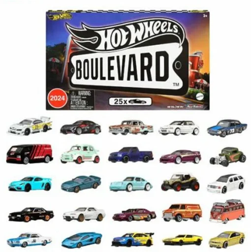 Hot Wheels Boulevard Premium 25 Car Collector Box Set 1:64 Scale Deal