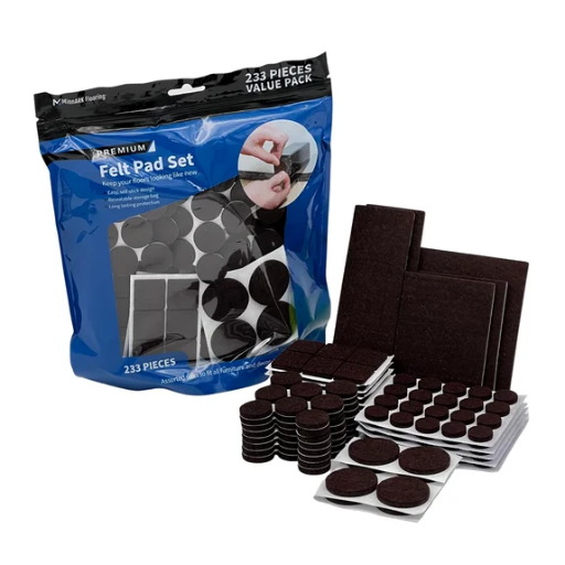 Premium Felt Furniture Pads -  233-Piece