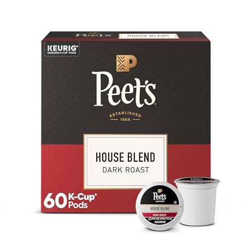 Peet's Coffee Dark Roast K-Cup Pods for Keurig Brewers (House Blend) 60-Count Deal