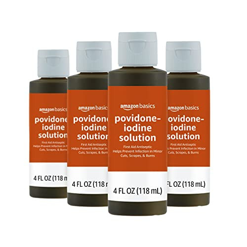4-Count 4-Oz Amazon Basics 10% Povidone Iodine Solution First Aid Antiseptic Deal