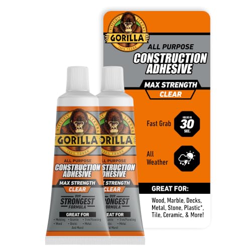Gorilla Max Strength Construction Adhesive Clear 2-Pack 2.5-Oz Deal