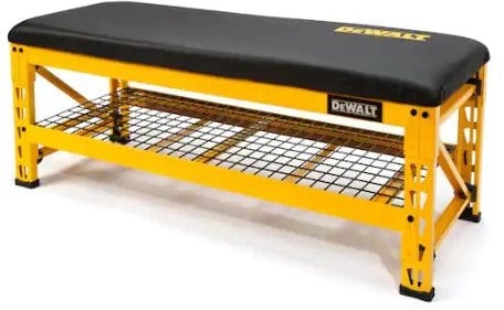 DeWALT Garage Bench w/ Wire Grid Storage Shelf 20"H x 50"W x 18"D