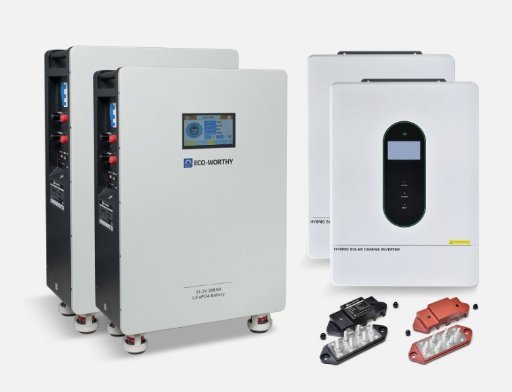 ECO-WORTHY Home Backup Power 2*48V 280Ah Battery + 2*12kW Hybrid Inverter