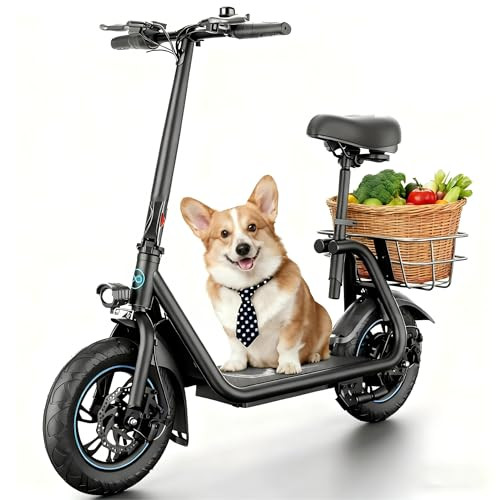 Awwscooter C1 Foldable Commuter E-Scooter with Seat