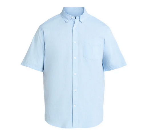 George Men's Cross Hatch Short Sleeve Button Down Shirt