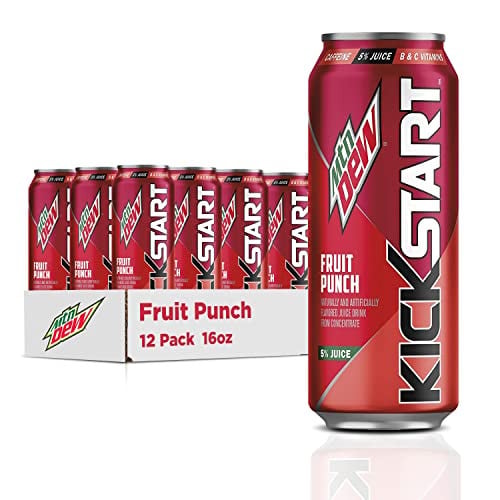 Mountain Dew Kickstart Fruit Punch 16 fl oz (12 Count)