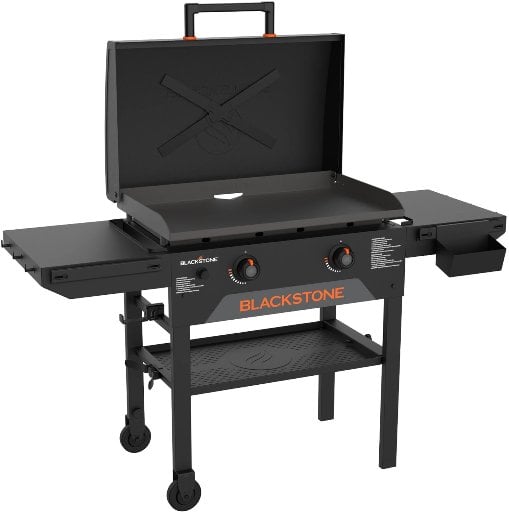 Blackstone 2-Burner Griddle w/ Hood & Fixed Side Shelves 28" Deal