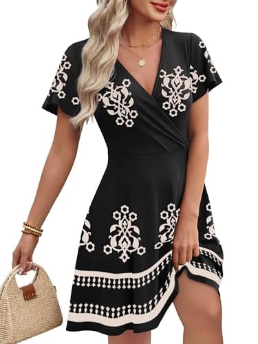 Summer Dresses for Women Wrap V Neck Dress Deal