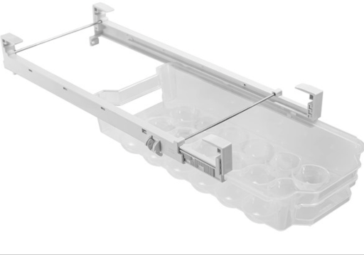 Smart Design Clear Adjustable Sliding Pull Out Egg Drawer