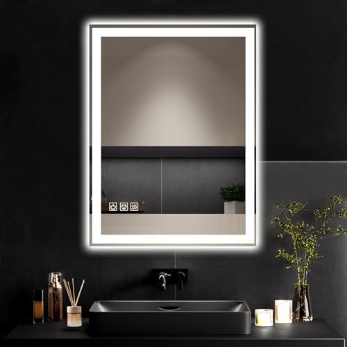 24"x32" LED Bathroom Vanity Mirror with Lights, Anti-Fog, Dimmable