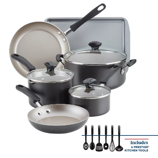 Farberware Cookstart 15-pc. DiamondMax Nonstick Cookware Set