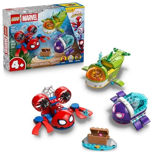 LEGO Marvel Spidey And His Amazing Friends Spidey: Underwater Vehicles 154-Piece