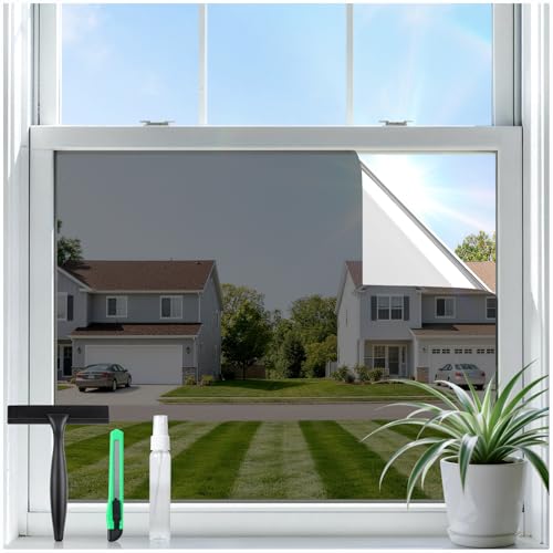 Window Privacy Film Black Silver