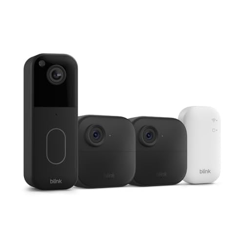 Blink Video Doorbell + Outdoor 4 Wireless Smart Security Cameras 2-Camera System Deal