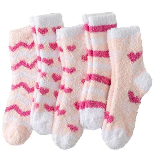 Tavaleu Womens Fuzzy Socks 5-Pairs