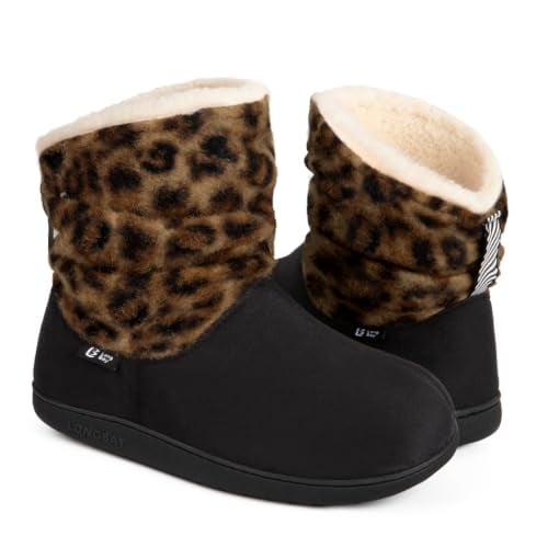 LongBay Women's Warm Winter Bootie Slippers Boots