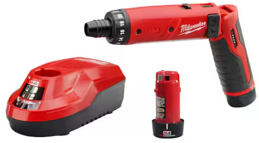Milwaukee M4 4V 1/4 in. Hex Screwdriver 2-Battery Kit