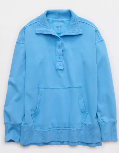 Aerie Vintage Popover Polo Sweatshirt Deal