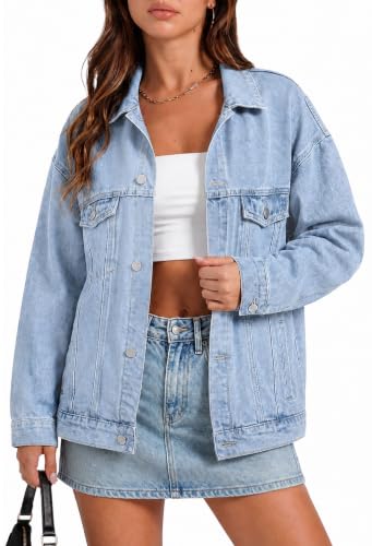 Sipaya Button Down Oversized Denim Jean Jackets Deal
