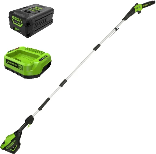 Greenworks 60V 10" Cordless Battery Pole Saw with 2.0 Ah Battery & Charger