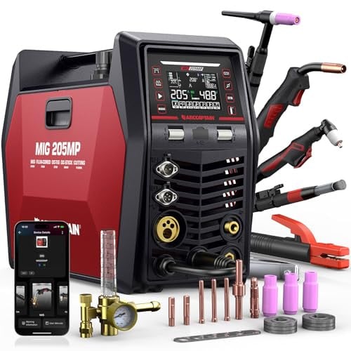 ARCCAPTAIN 9-in-1 iControl APP Control Plasma Cutter/Pulsed MIG/Flux Core/Spool Gun/DC HF/Lift TIG/Clean/Stick Welder