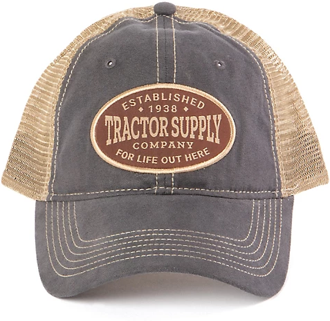 Tractor Supply Cotton Twill Mesh Back Cap with Woven Patch