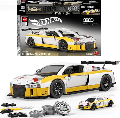 Mattel Brick Shop Hot Wheels Elite Series ’15 Audi R8 LMS Building Set