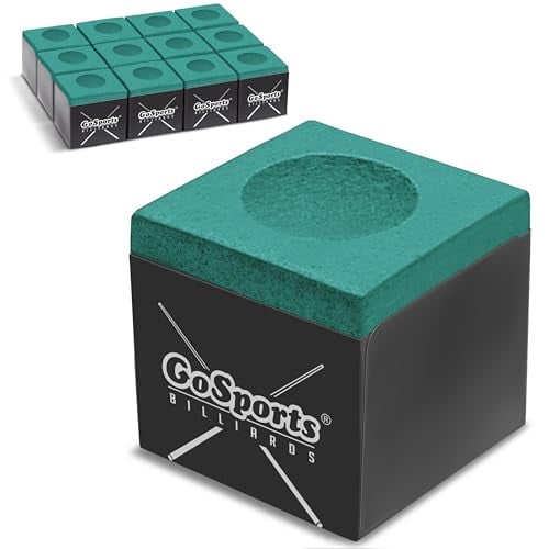 GoSports Premium Pool Cue Chalk Cubes 12-Pack (Green) Deal