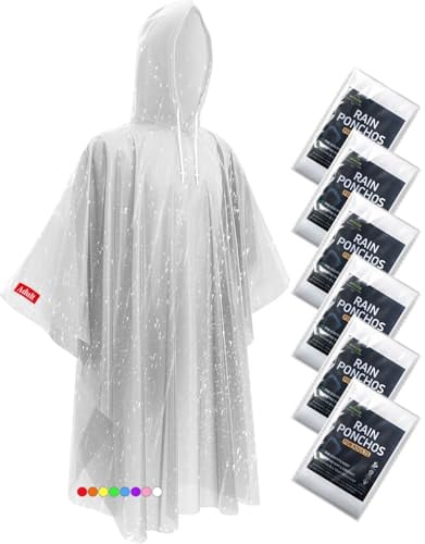 Disposable Rain Ponchos 5-Pack Deal