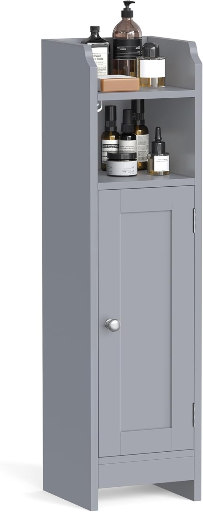 VASAGLE Small Storage Corner Floor Cabinet with Door 7.9 x 7.1 x 31.5 Inches Deal