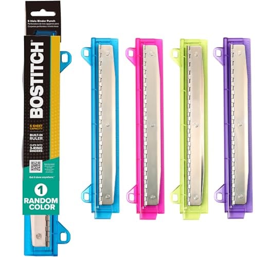 Bostitch Office Ring Binder 3 Hole Punch, 5 Sheets Deal