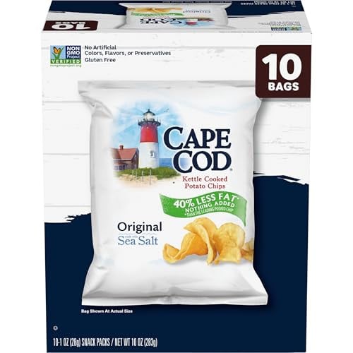 Cape Cod Less Fat Original Kettle Potato Chips 10-Count 1-Oz Deal