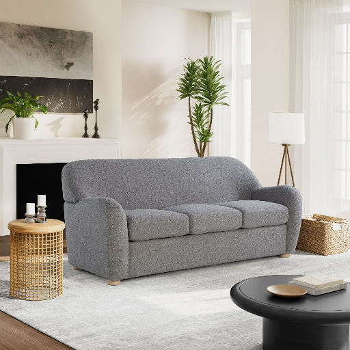 Studio Living Genifer Boucle Sofa (Gray)