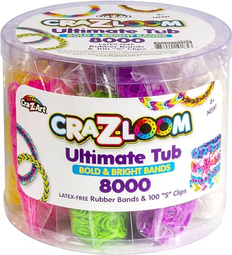 Cra-Z-Loom Ultimate Tub 8000 Latex Free Rubber Bands