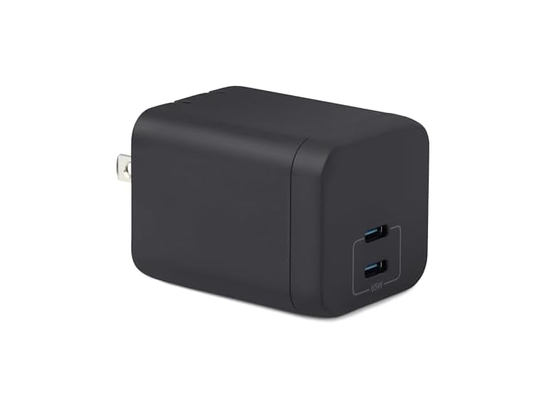 Amazon Basics 65W 2-Port GaN USB-C Fast Charging Wall Charger Deal